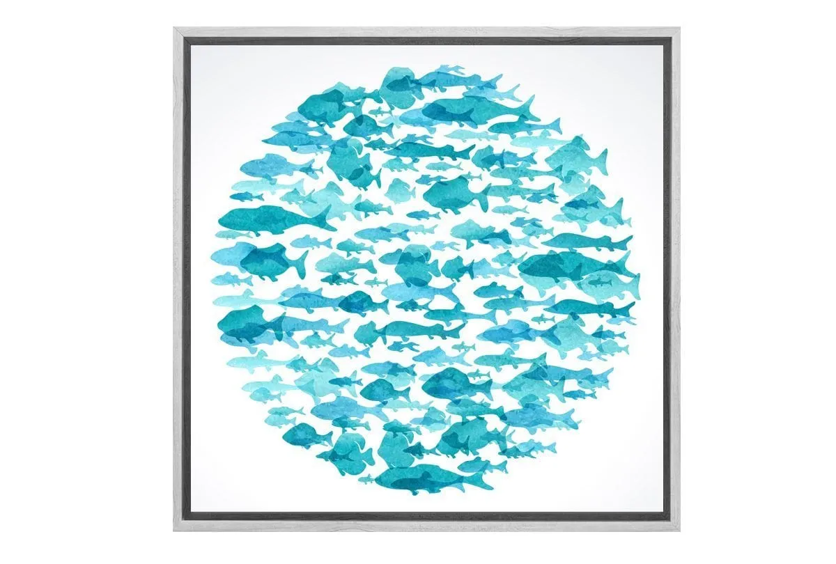 Fish School | Canvas Art Print