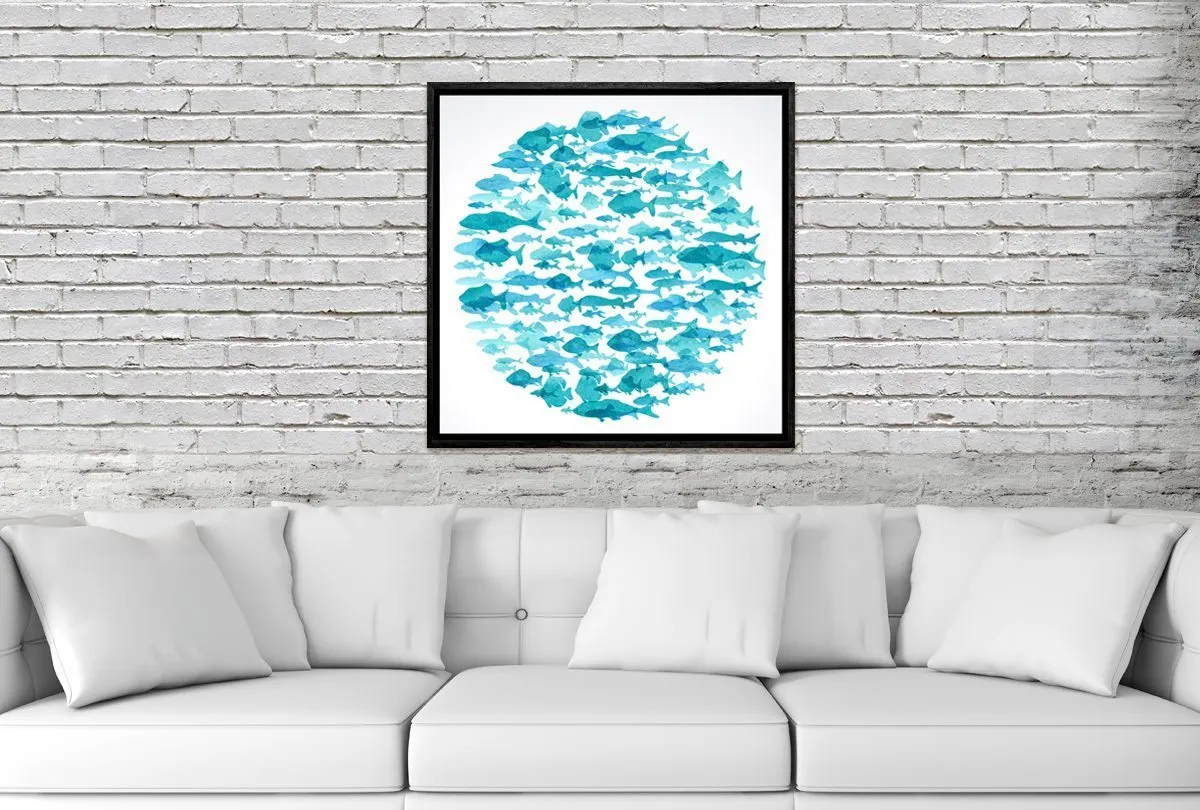 Fish School | Canvas Art Print