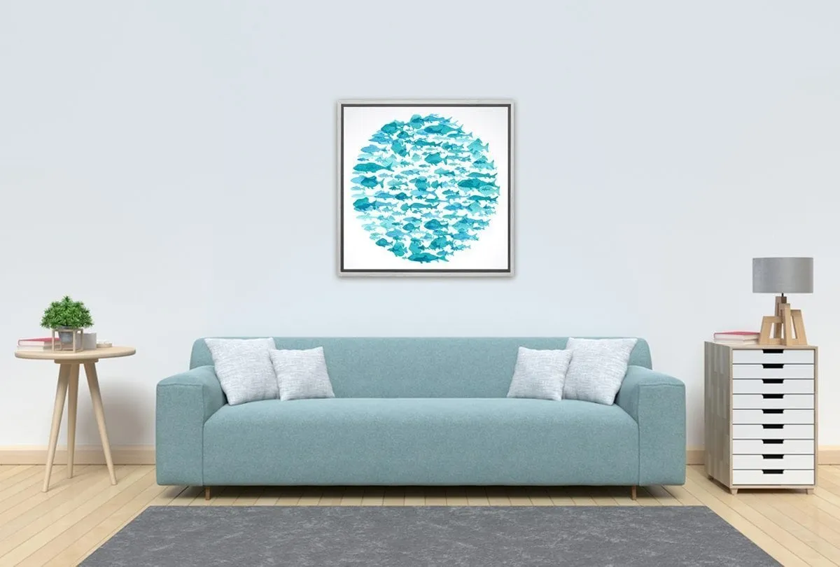 Fish School | Canvas Art Print