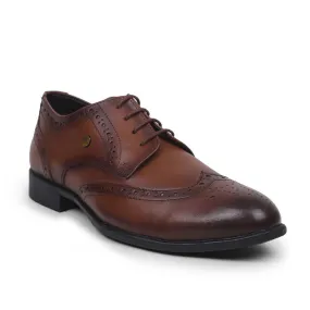 Fortune By Liberty Men BELGIUM01E Tan Formal Brogue Lacing Shoes