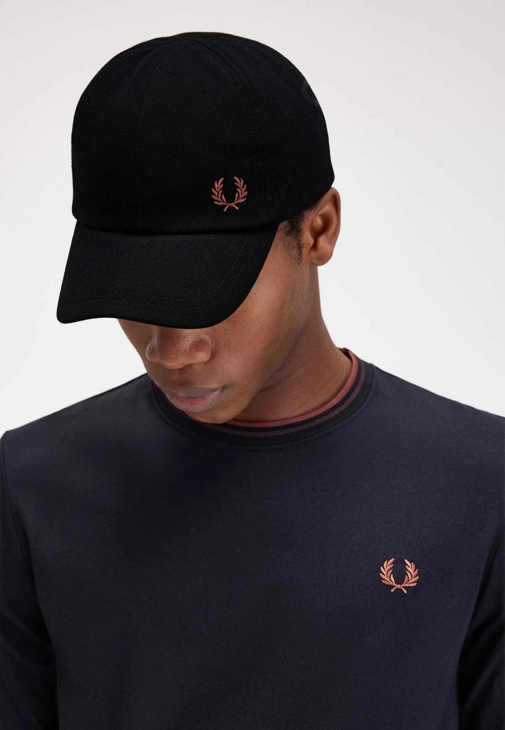 Fred Perry - Pique Classic Black/Whisky Brown - Cap