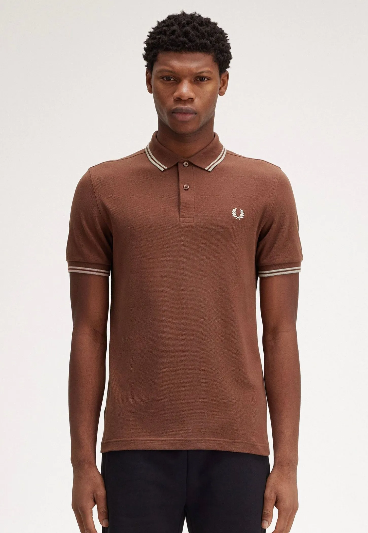 Fred Perry - Twin Tipped Whisky Brown/Porridge Marl/Porridge Marl - Polo