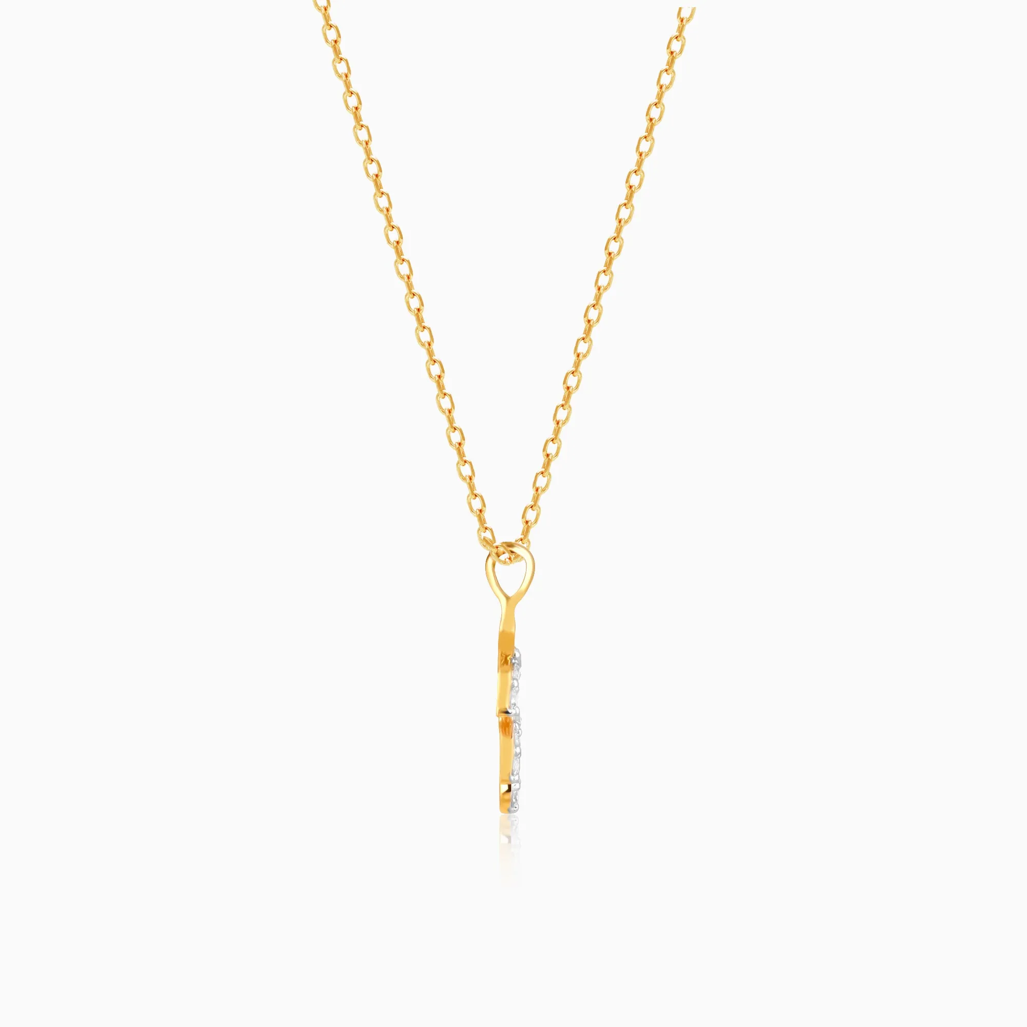 Gold Magnificent Branches Diamond Pendant