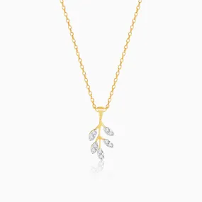 Gold Magnificent Branches Diamond Pendant