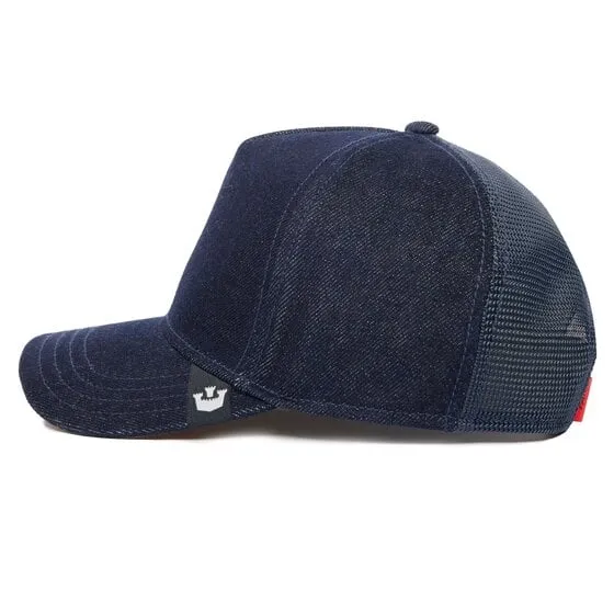 Goorin Bros Denim Nude Trucker Hat (Navy Denim)