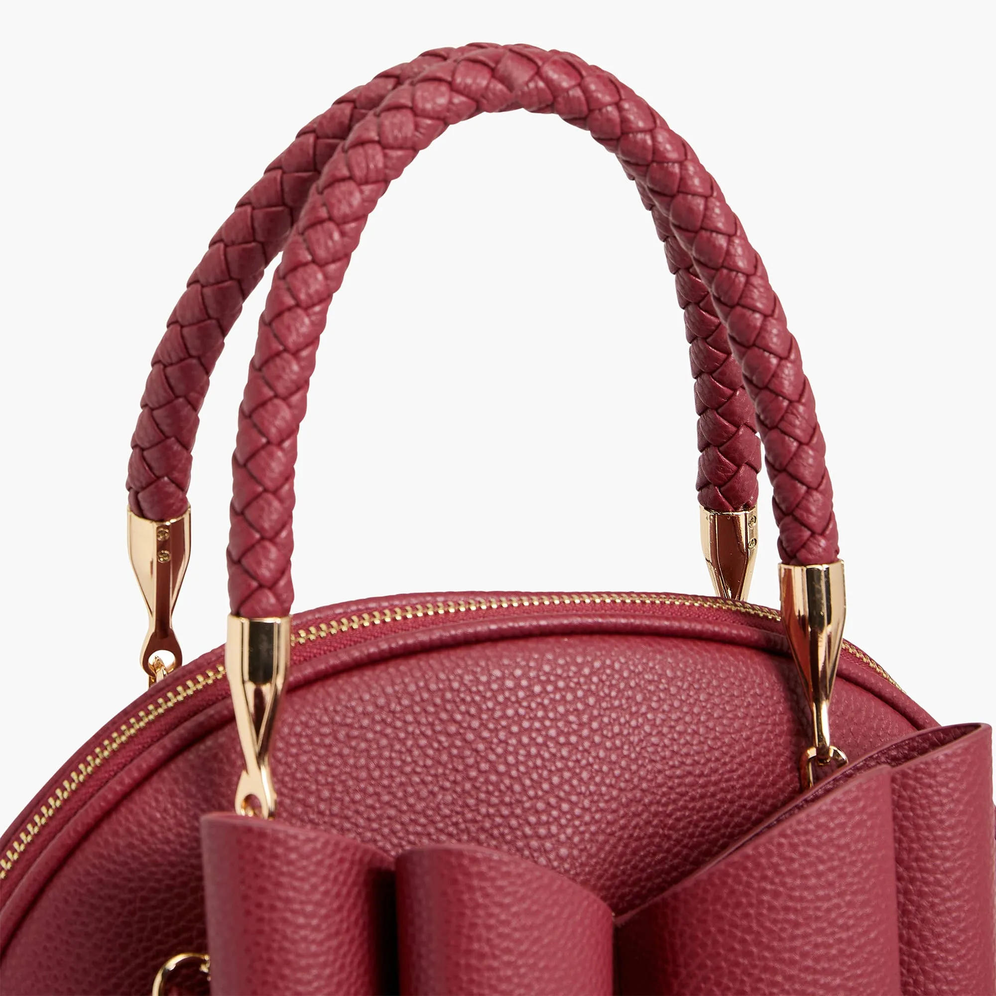 Instant Shipping! Bea Braided Satchel: Berry