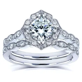 Jasmine Moissanite & Diamond Bridal Set - Forever One