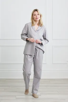 KIP Premium Cotton Pajama Set in Dove Grey