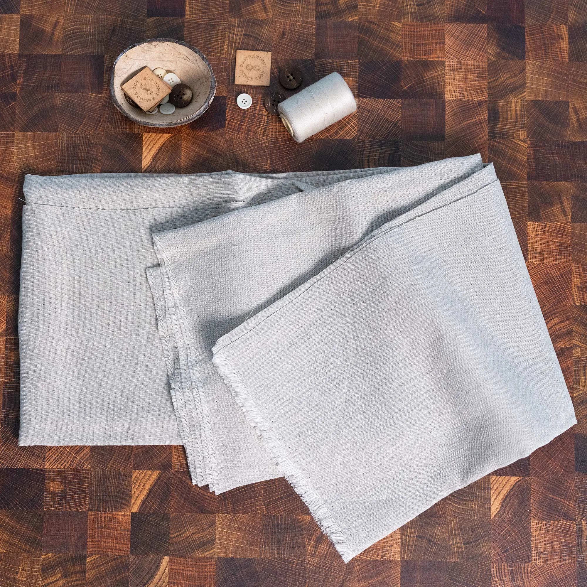 MAPLE 58" Wide 5.25oz 100% Organic Linen Fabric By The Yard (100% Biodegradable)