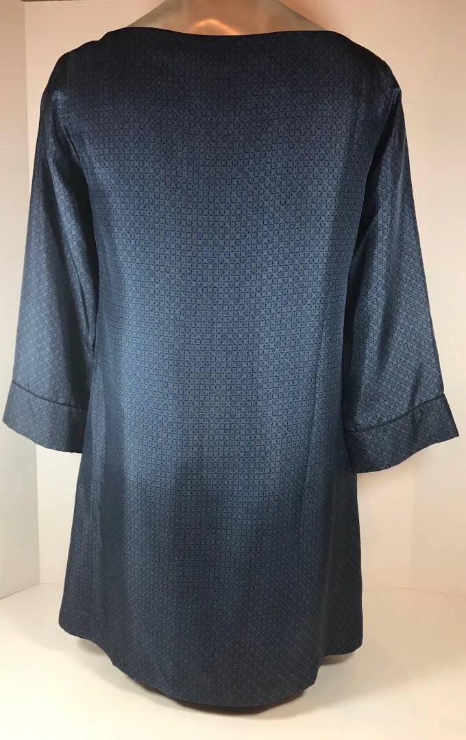 MARC JACOBS Blue Dot Silk Pajama Print Mini Dress Size 00