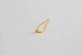 Matte Vermeil Wholesale Gold Angel Wing Charm- 18k gold plated over sterling silver, Tiny Angel Wing Charm, Gold Angel Wing, Bird Wing Charm