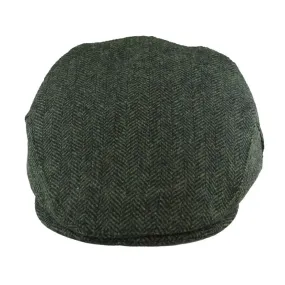 Mens Flat Cap Wool Herringbone Tweed Vintage Classic 1920s Unisex Del Boy