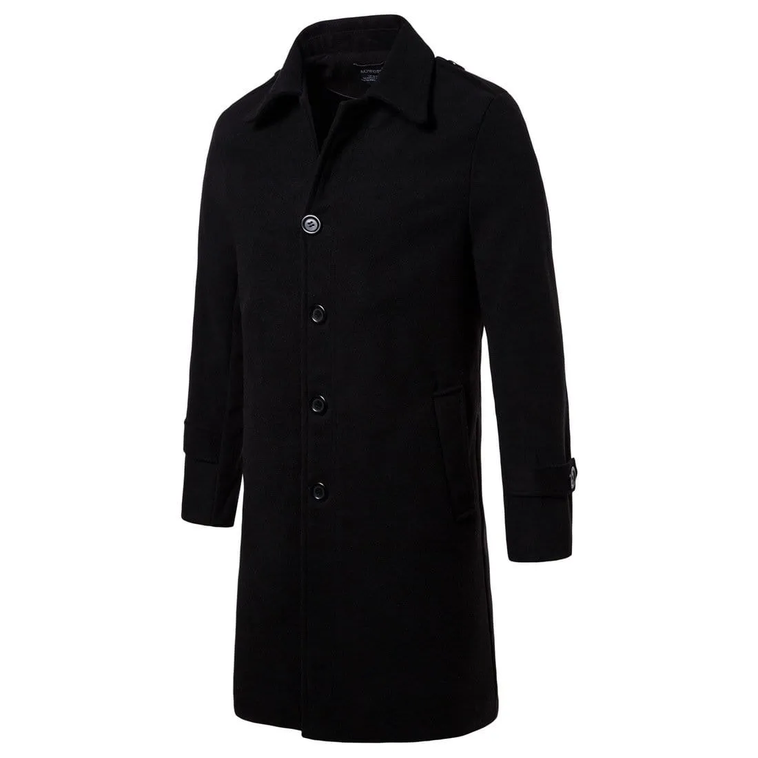 Men's Gothic Pure Color Single-breasted Long Coats