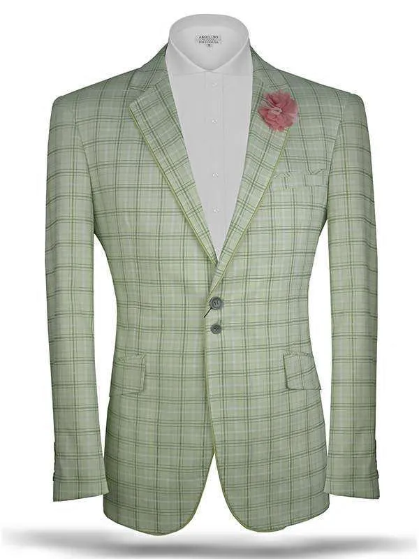 Men's Plaid blazer Tropical Green