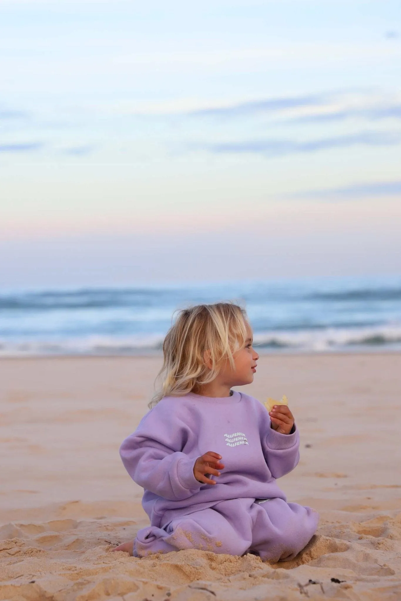 Mini Waves Crew Jumper (Lilac)