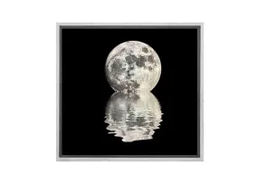 Moon Over Black Water | Canvas Wall Art Print