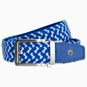 Nexbelt Braided Blue & White Golf Belt 1.38" [35mm]