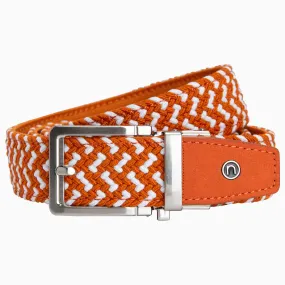 Nexbelt Braided Burnt Orange & White Golf Belt 1.38" [35mm]