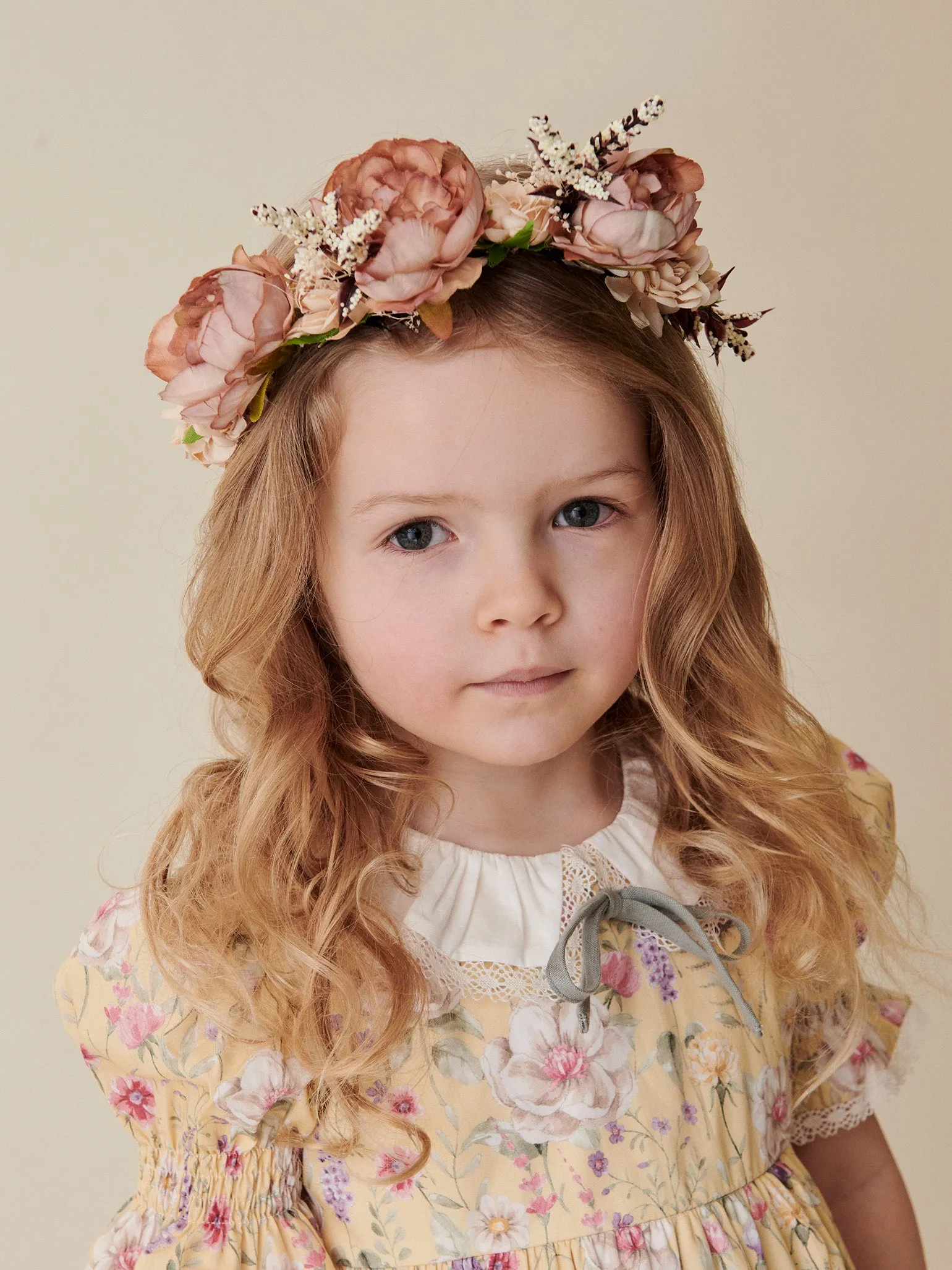 Pink Large Floral Girl Hair Garland