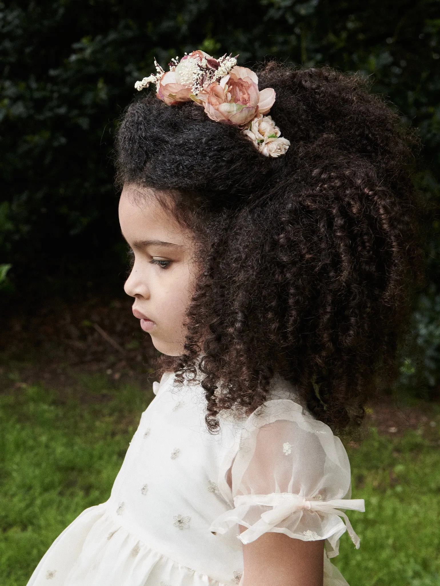 Pink Large Floral Girl Hair Garland