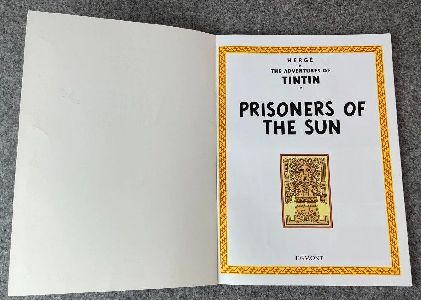 Prisoners of the Sun Tintin Book Egmont UK Paperback Edition