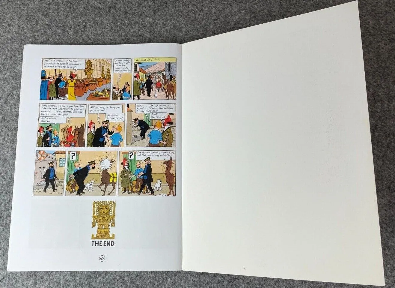 Prisoners of the Sun Tintin Book Egmont UK Paperback Edition