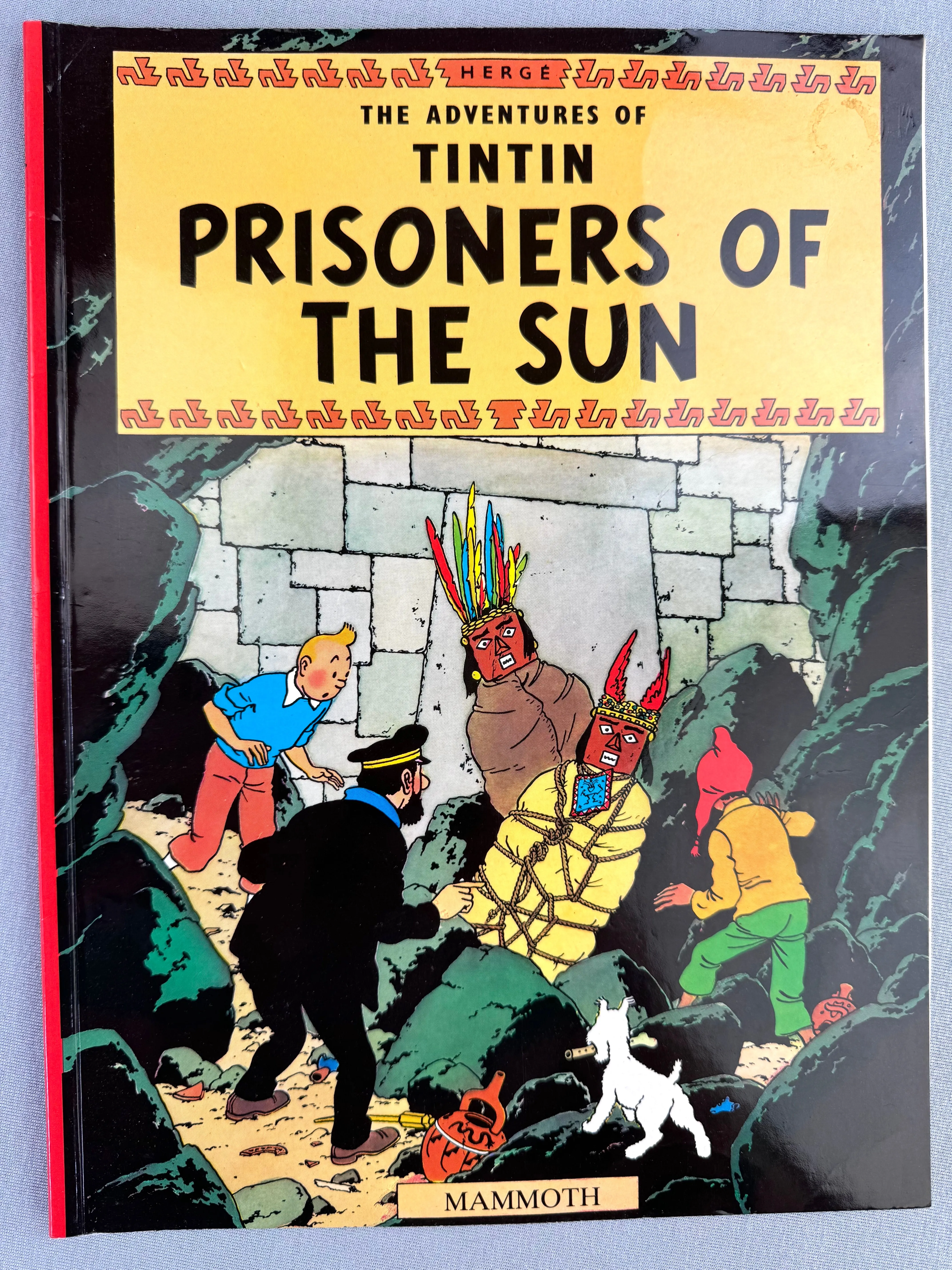 Prisoners of the Sun - Tintin Mammoth UK Paperback Edition Book 1990s