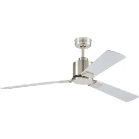 Rivet Modern Cylindrical 3 Blade Flush Mount Ceiling Fan - 43 x 43 x 12.5 Inches, Brushed Nickel - ALT180510