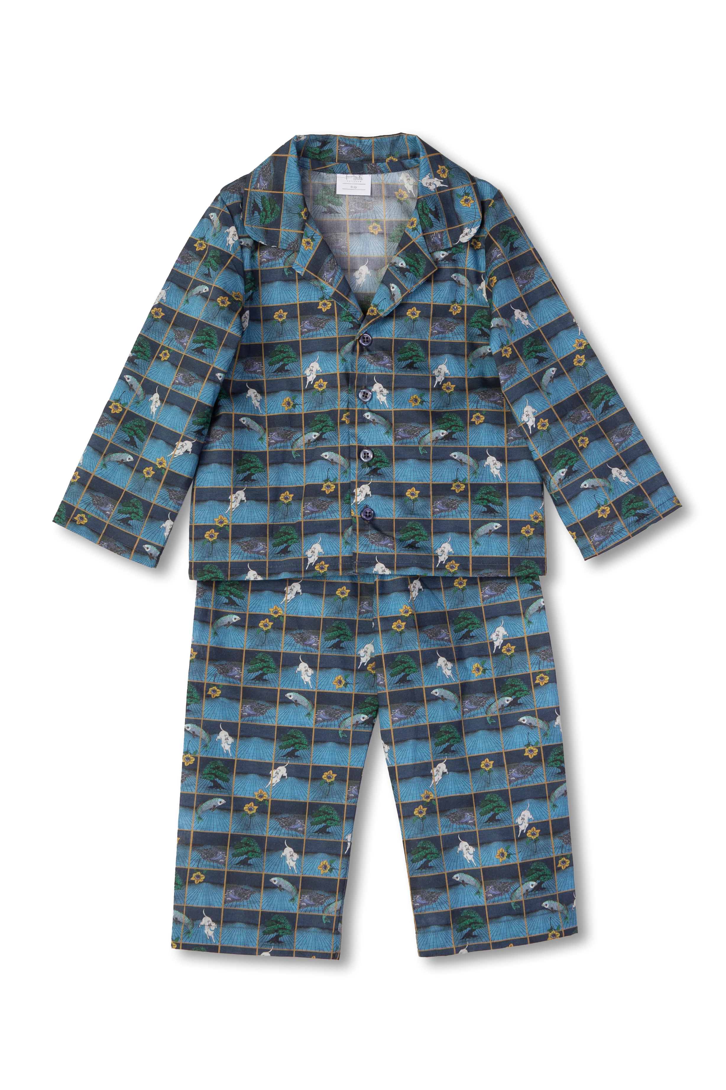 SAM - BOYS' PYJAMA SET LIBERTY KOI FISH PRINT