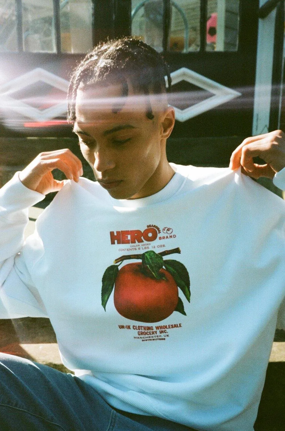 Seasonal Hero 'Apple Branch' Oversized Sweater - Organic White