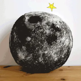 SILKSCREEN BLACK MOON PILLOW