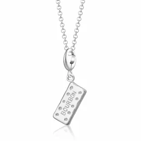 Silver Bourbon Biscuit Necklace