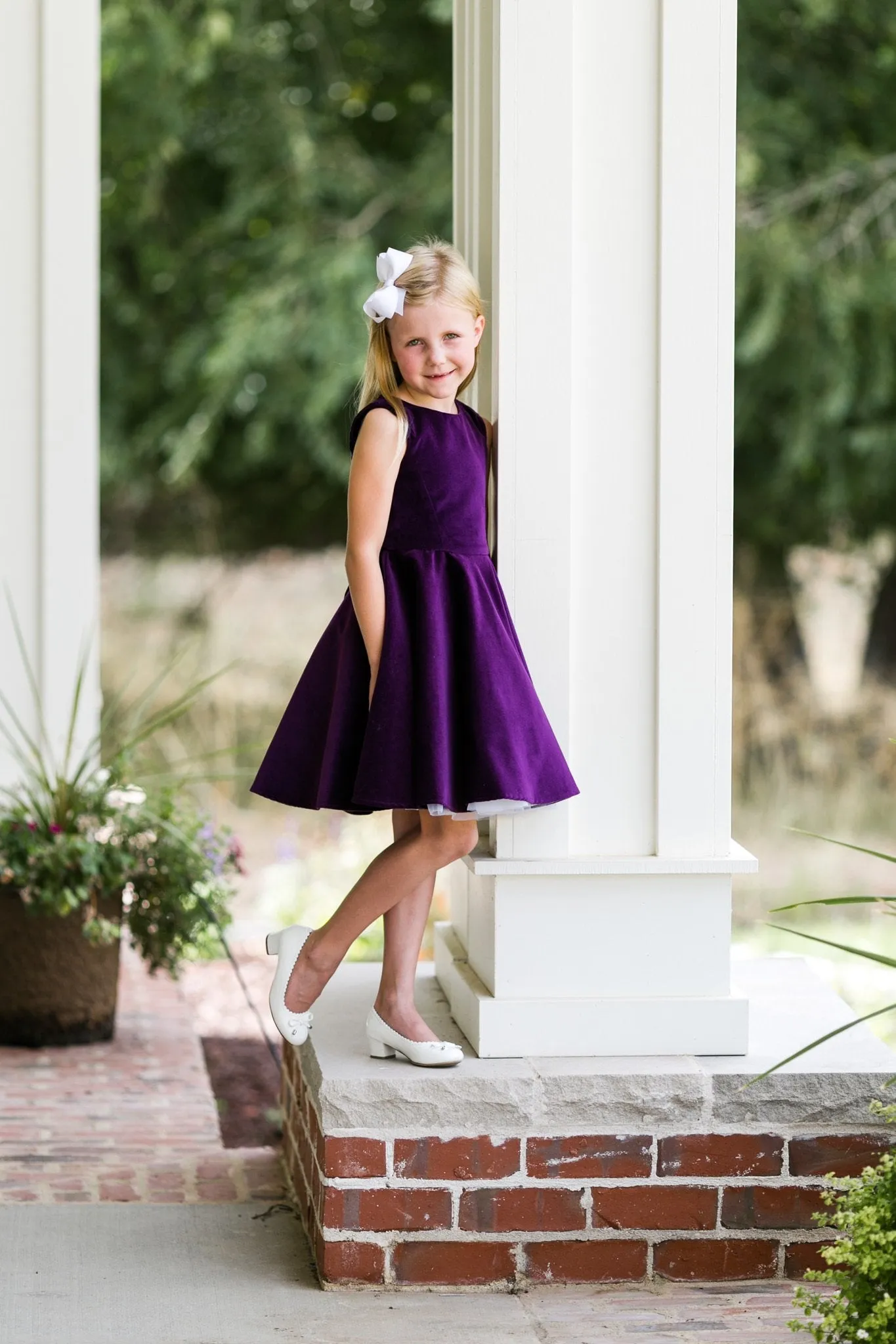 Special Occasion Dress in Purple Velvet