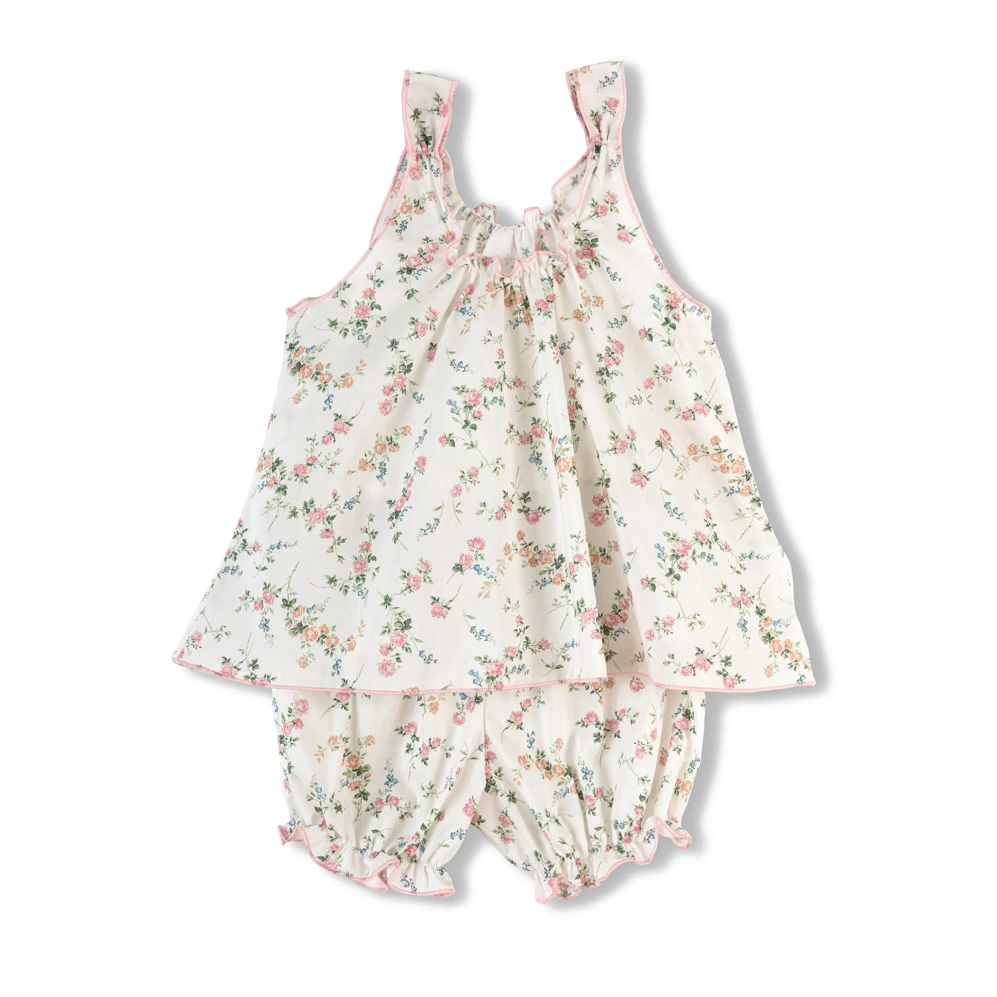 SYLVIA LIBERTY PRINT BABY PYJAMA SET VINTAGE FLORALS