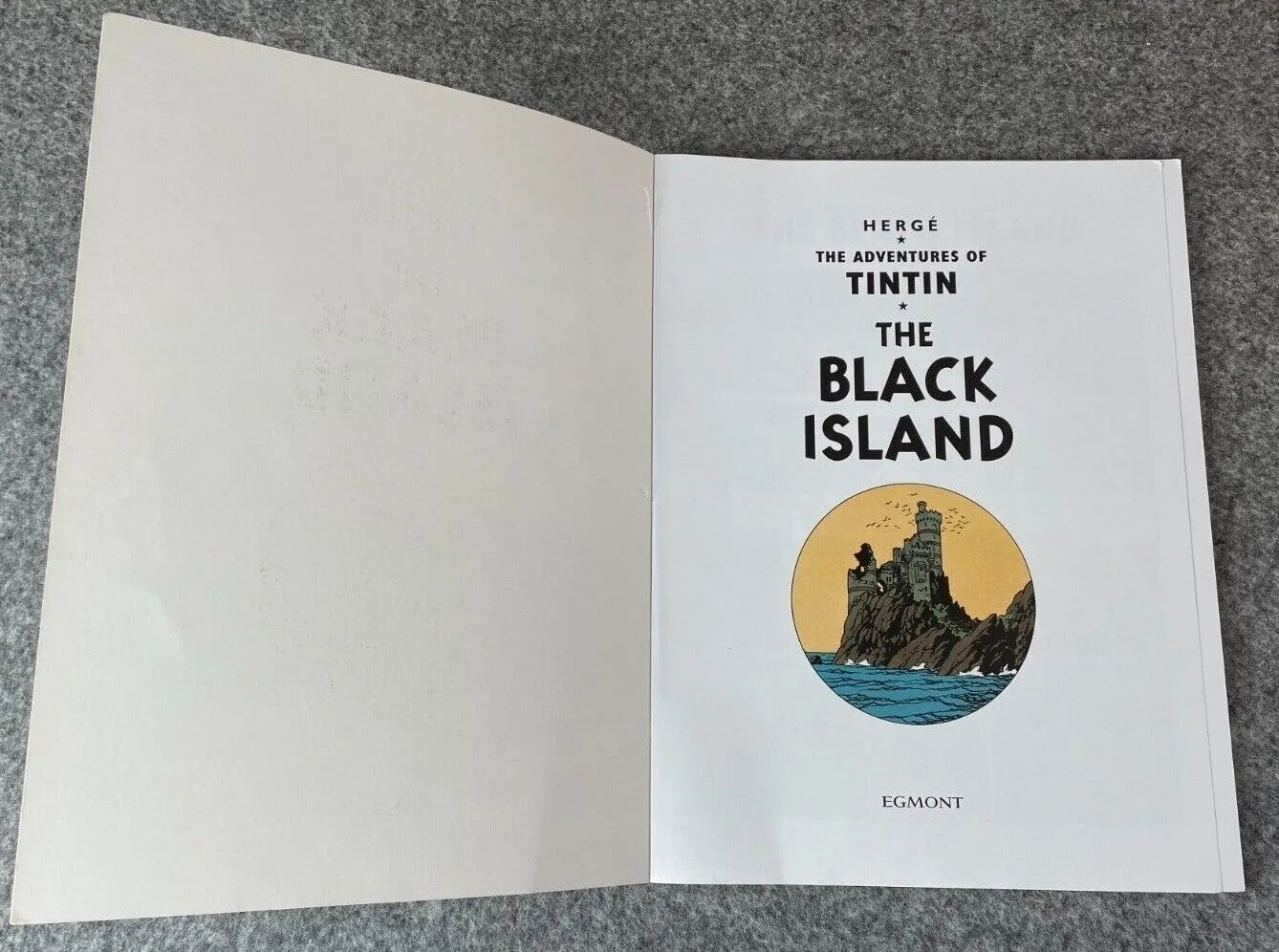 The Black Island Tintin Book Egmont UK Paperback Edition