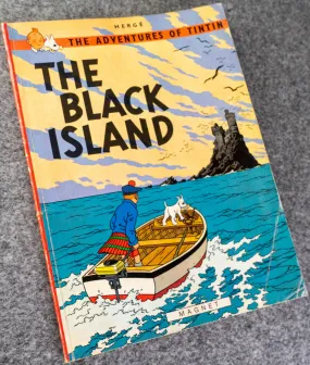 The Black Island - Tintin Magnet UK Paperback Edition Book 1980s