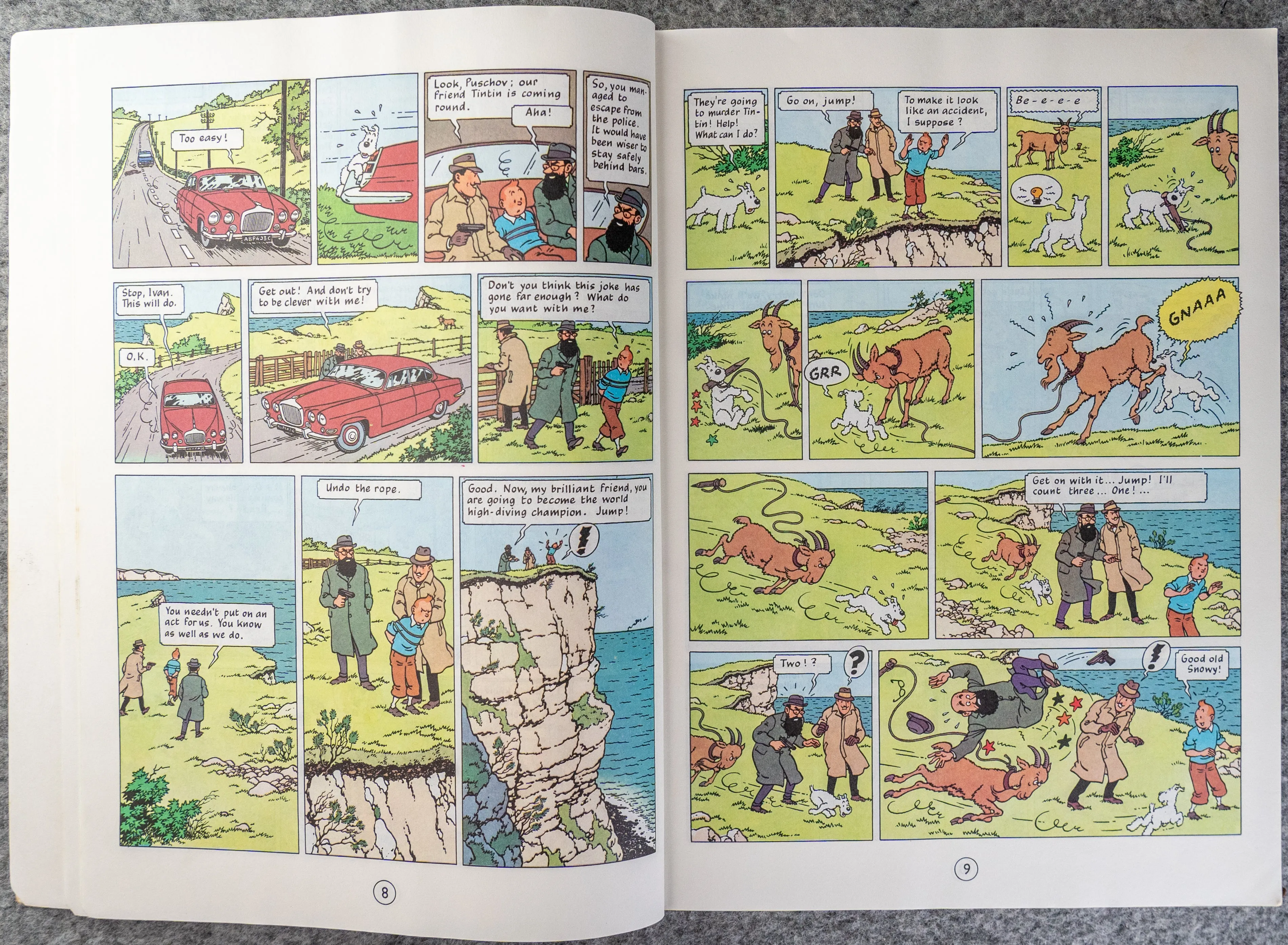 The Black Island - Tintin Magnet UK Paperback Edition Book 1980s