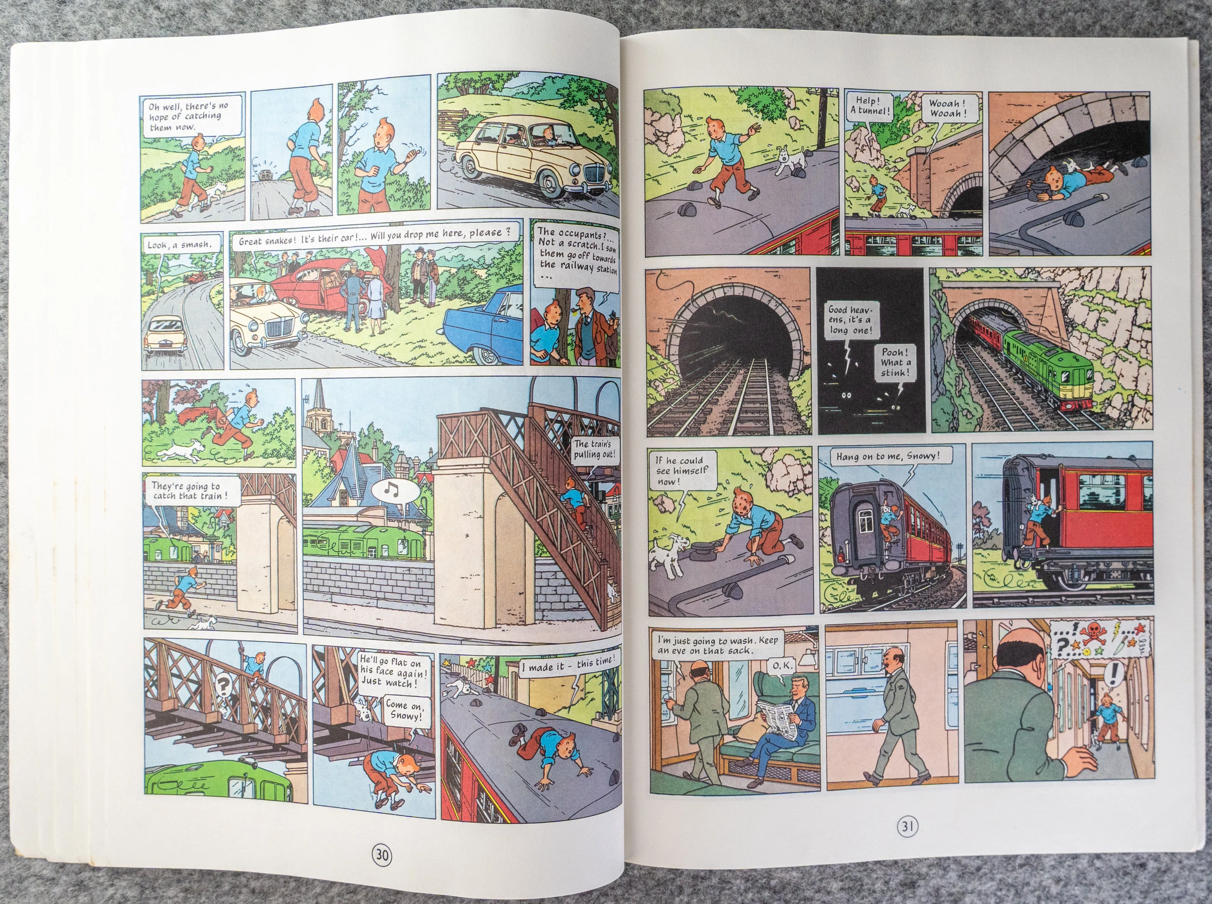 The Black Island - Tintin Magnet UK Paperback Edition Book 1980s