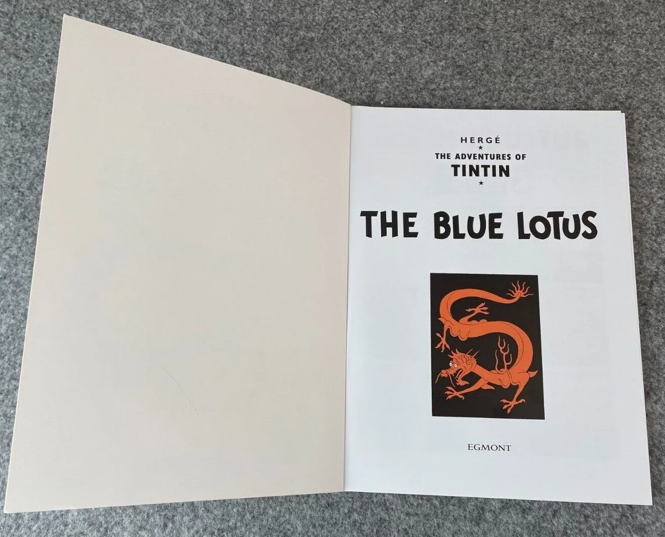 The Blue Lotus Tintin Book Egmont UK Paperback Edition