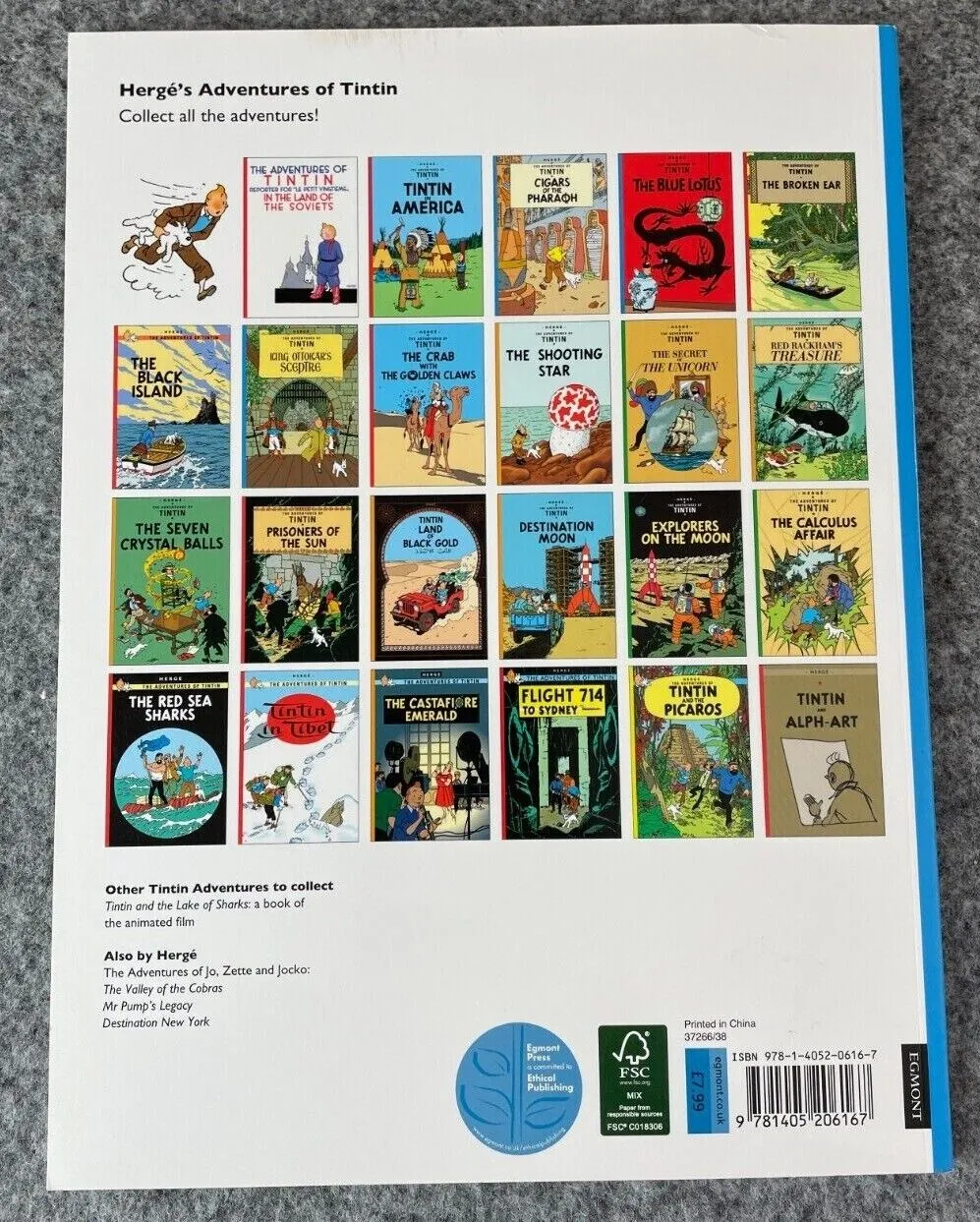 The Blue Lotus Tintin Book Egmont UK Paperback Edition