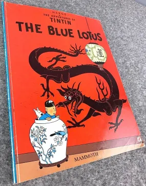 The Blue Lotus - Tintin Mammoth UK Paperback Edition Book 1990s