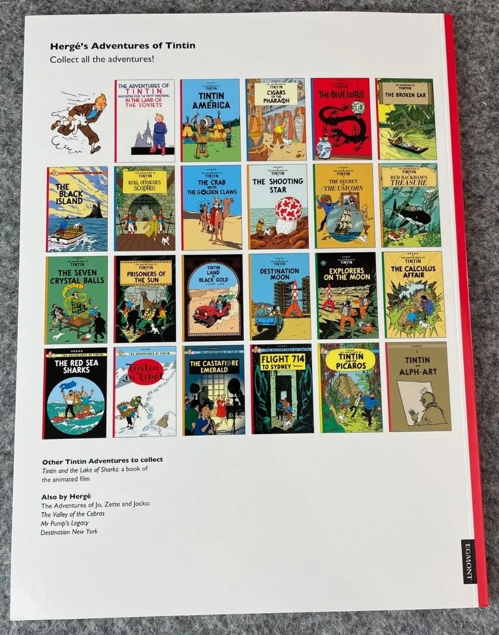 The Broken Ear Tintin Book Egmont UK Paperback Edition