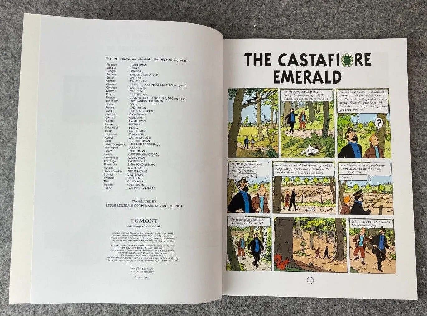 The Castafiore Emerald Tintin Book Egmont UK Paperback Edition