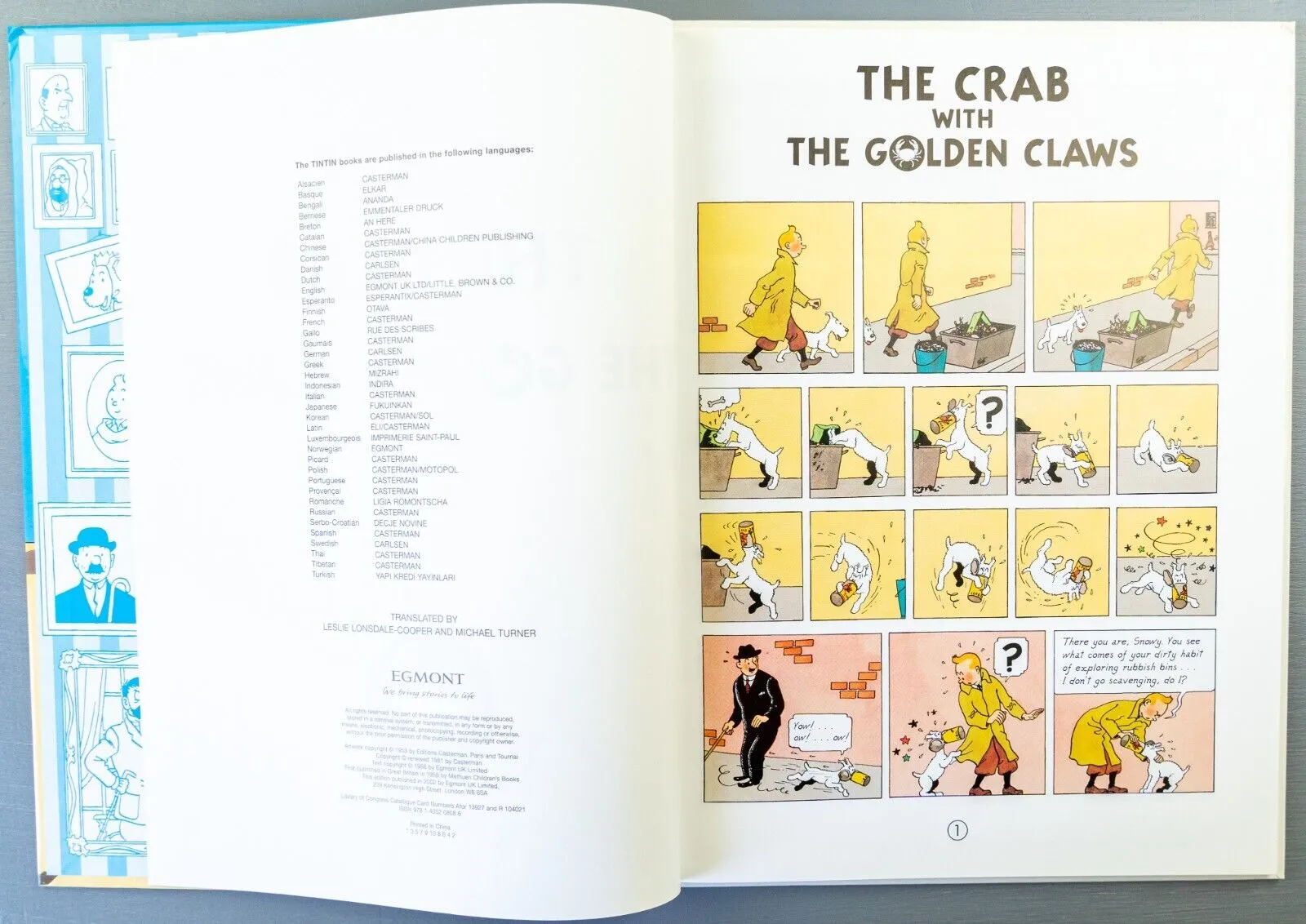 The Crab with the Golden Claws: Egmont 2000s Hardback Book UK Edition