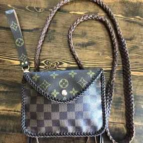 The Falcon - Vintage Damier/Monogram Mix Wristlet/Crossbody/Clutch