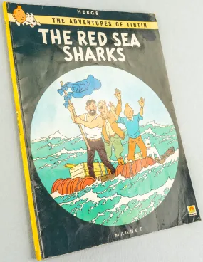 The Red Sea Sharks - Tintin Magnet UK Paperback Edition Book 1980s