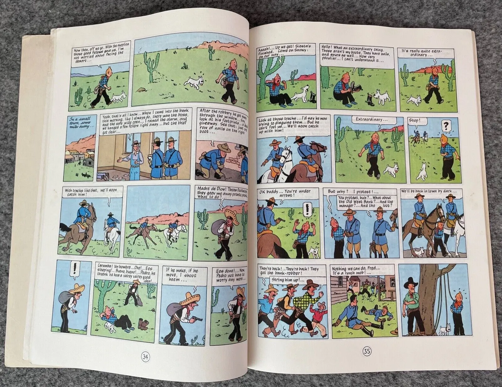 Tintin in America - Tintin Magnet UK Paperback Edition Book 1980s