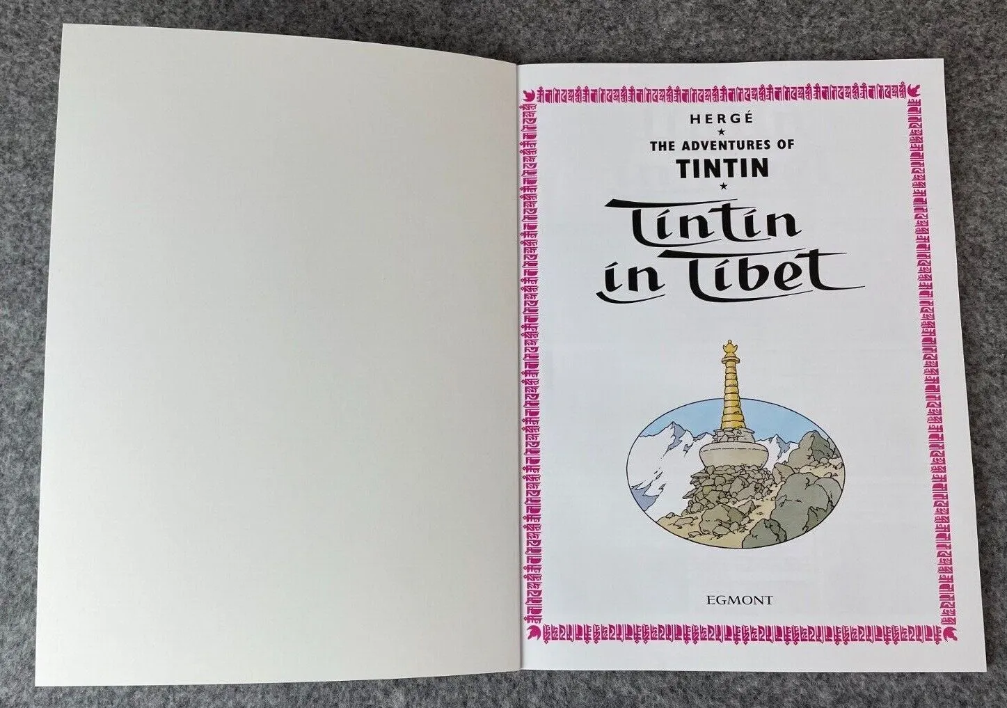 Tintin in Tibet Tintin Book Egmont UK Paperback Edition