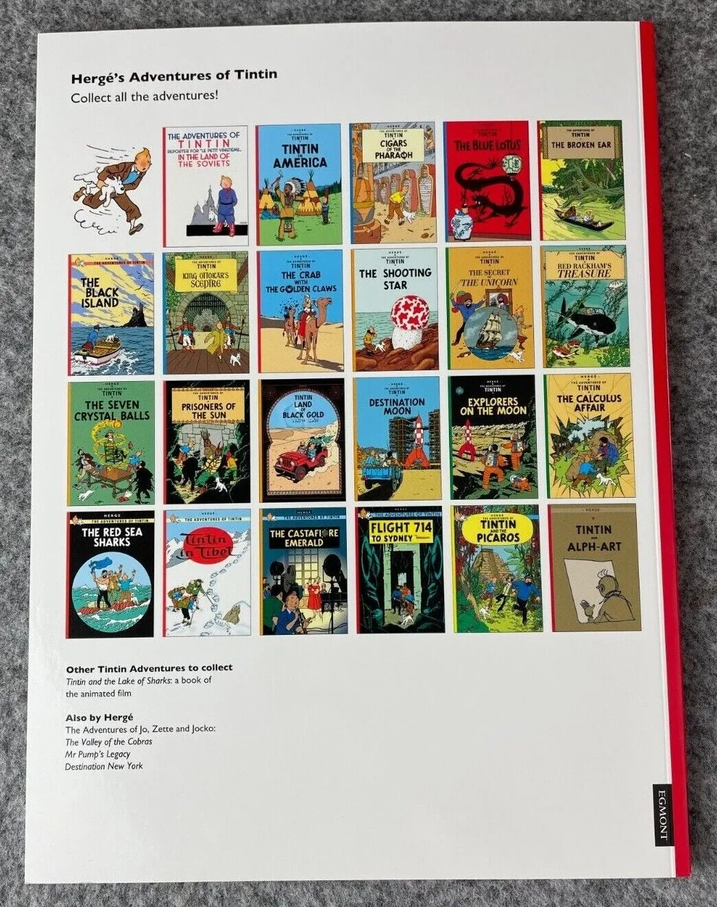 Tintin in Tibet Tintin Book Egmont UK Paperback Edition