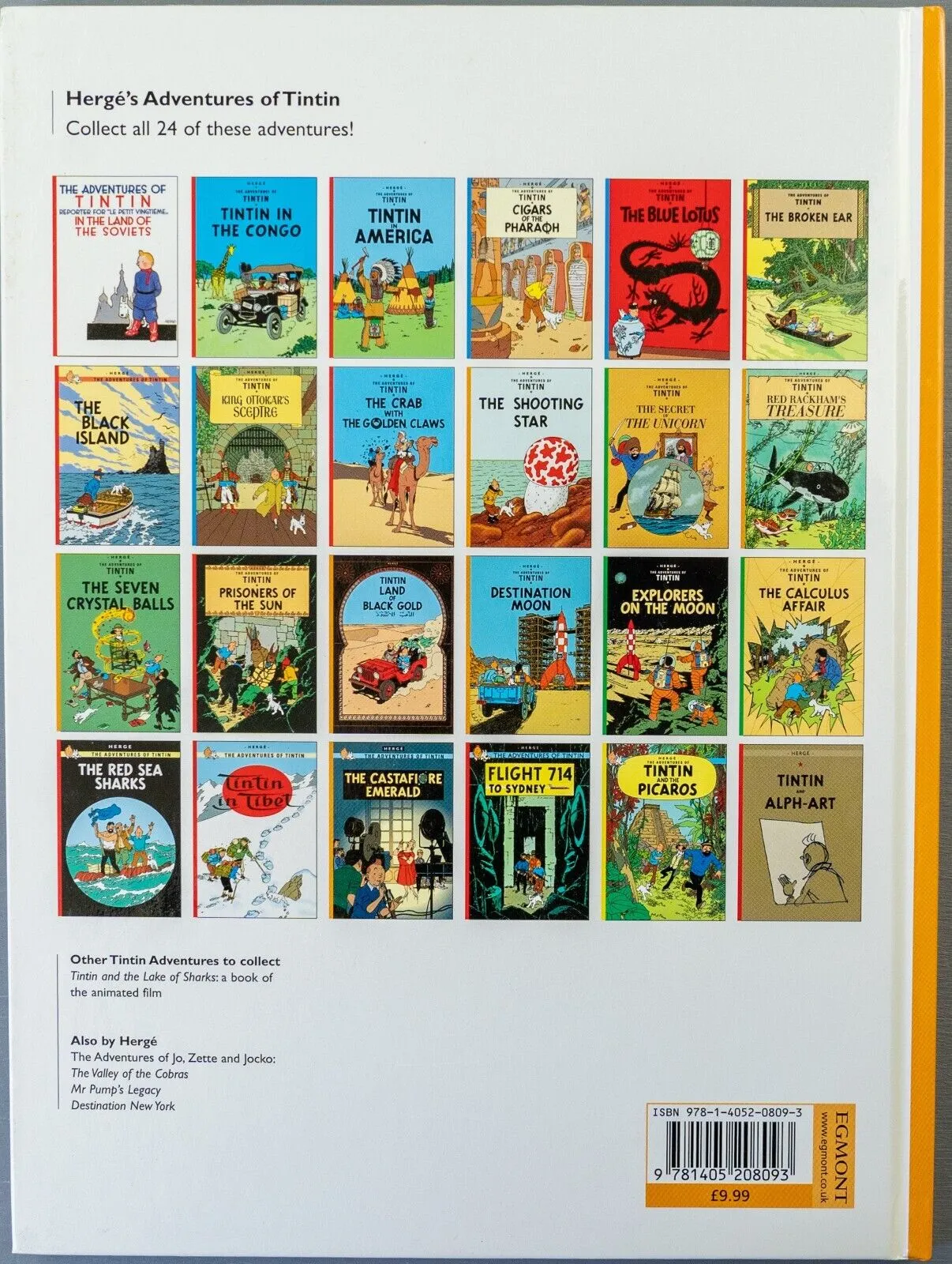 Tintin The Seven Crystal Balls: Egmont 2000s Hardback Book UK Edition